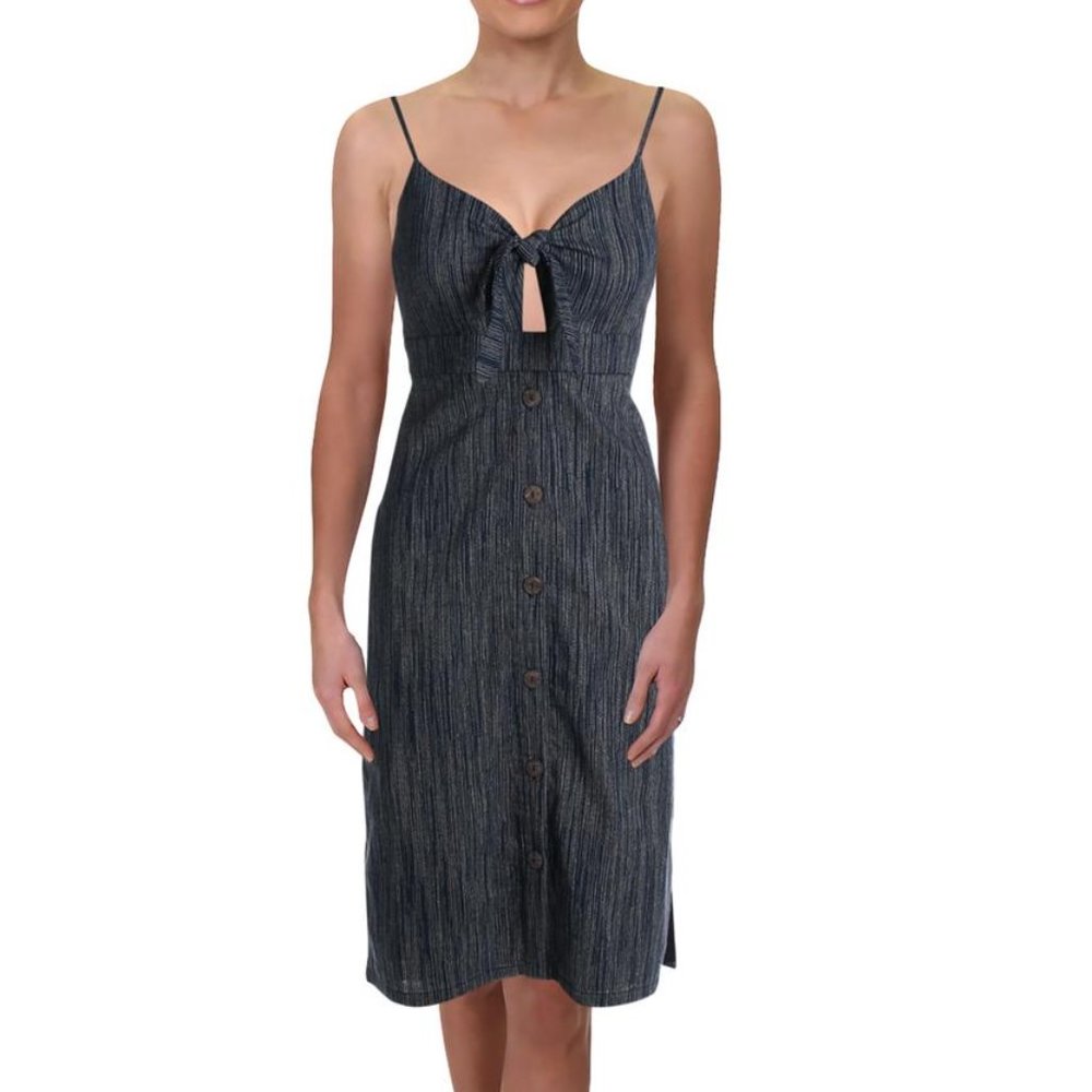 NEW Lucca fits M/L tie front midi dress